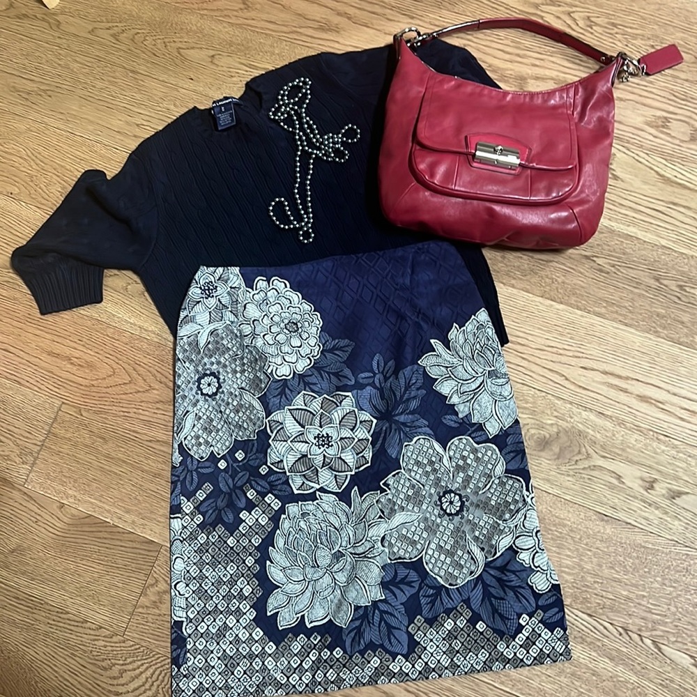 Talbots floral skirt